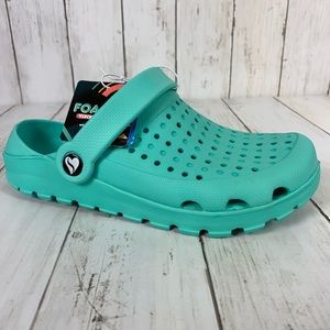Skechers Foamies Womens Clogs Size 7 Blue Green Luxe Foam Shoes